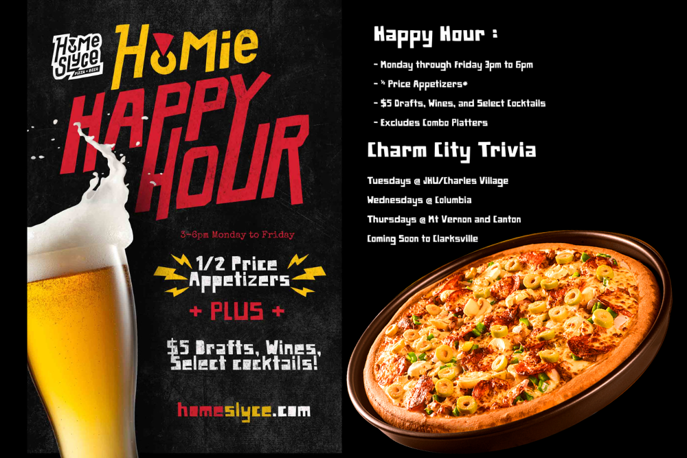 HomeSlyce, Best happy hour spots in Baltimore